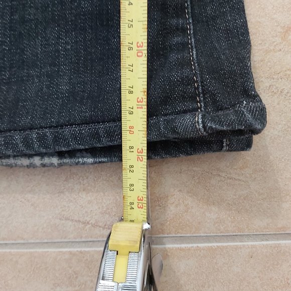 Citizens of Humanity Black Jeans Jerome Dahan Naomi Stretch Low Waist Flair 27 - Picture 4 of 12